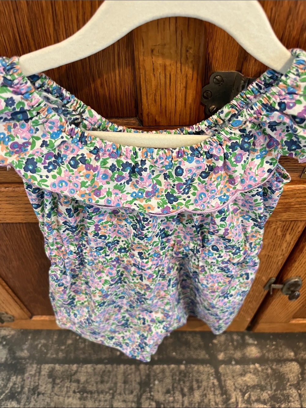 Floral Ruffle Romper - Pink Multi - Picture 2 of 4